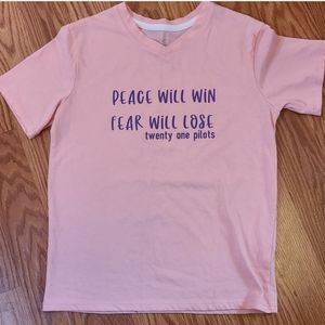 🎶 Twenty One Pilots Lyric Tee – Girls M (8)
